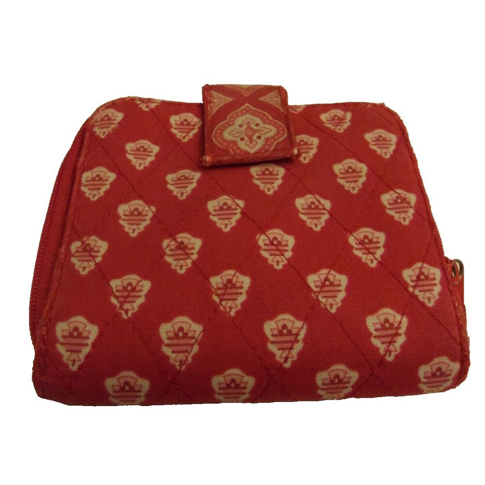 Vera Bradley Nantucket Red Mini Zip Wallet Retired